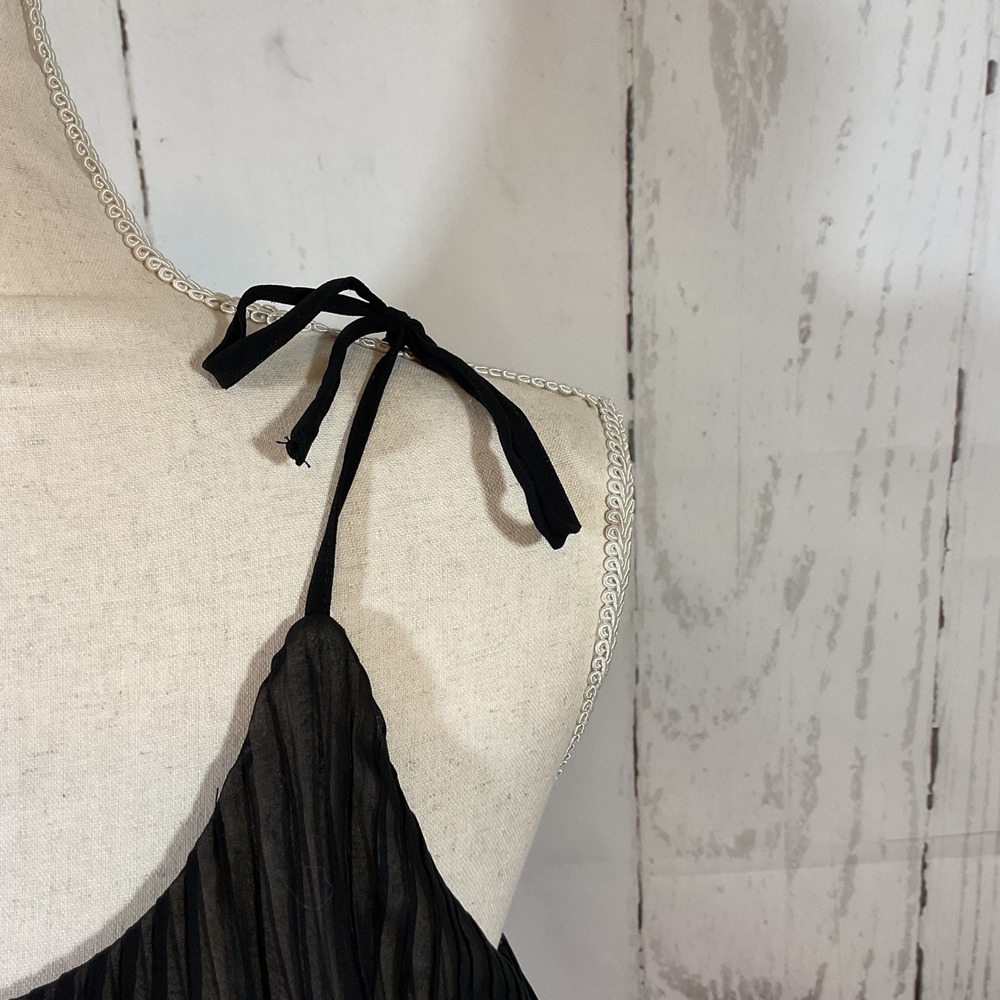 Patterson J. Kincaid Pleated Cami Top Small Shoulder Tie Retro Swing Colorblock - Picture 4 of 16